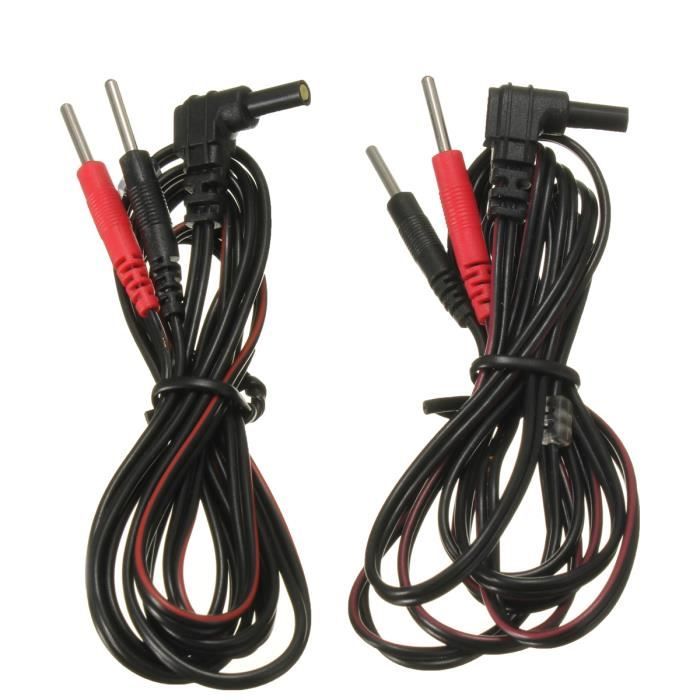 NEUFU 2x Câbles de Fil d'électrode Standard Connexion de broche standard  Pour Tens / Ems Machines - Cdiscount Sport