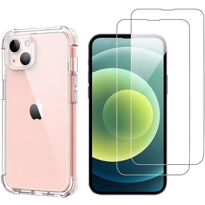 Coque IPhone 11 Transparente + 2 Verres Trempés – Protection Anti-choc