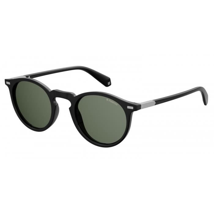 Polaroid lunettes de soleil 2086/S 807/UC unisexes noires avec verres verts