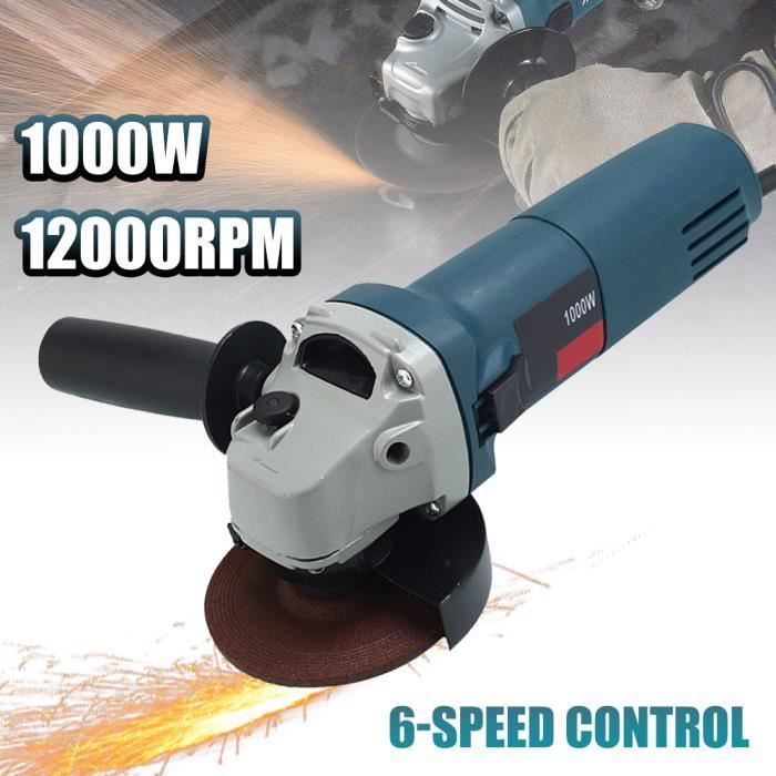 Weytoll Meuleuse D'Angle 125mm 21V Brushless - 2 Batteries - Pour Couper Polir Carreaux Bois Pierre Acier