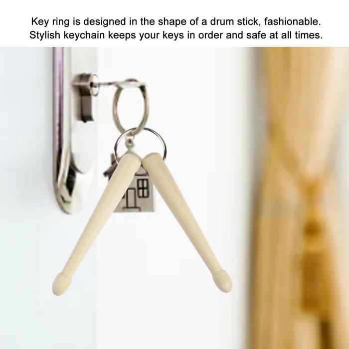 Porte-clés Tambour Africain En Bois - Lot De 3 - Mini Djembé Décoratif - Pour Batteurs Et Amateurs De Musique - 12