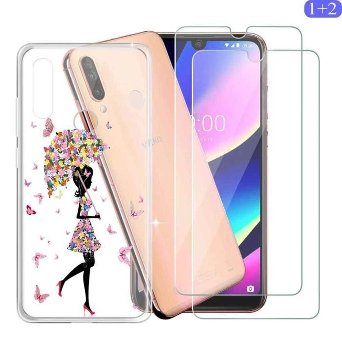 Pack de protection Wiko Coque souple transparente + Verre trempé pour Y