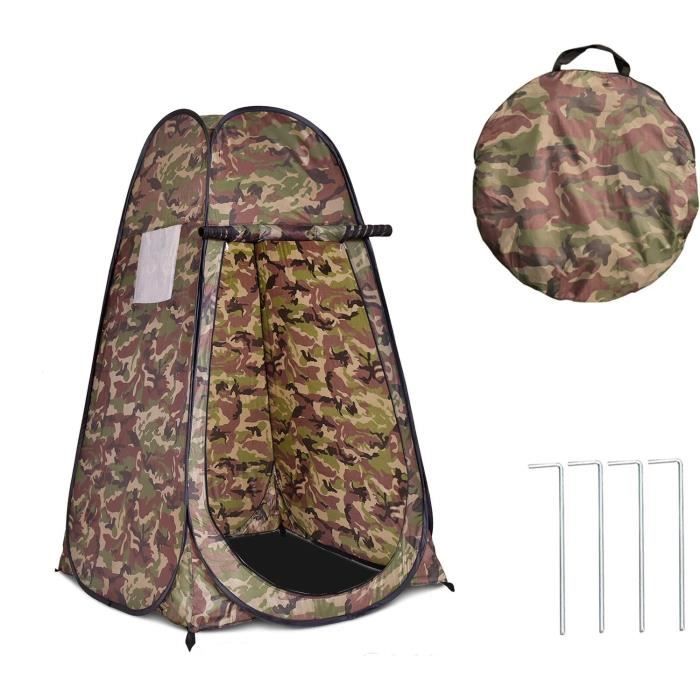 Tente De Douche Instantanée RELAX4LIFE – 120x120x190 Cm, Imperméable, 2,85 Kg – Pour Camping, Plage, Chasse, Vestiaire