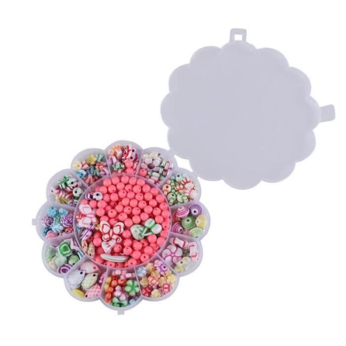 Boîte De 600 Perles Acrylique Fleur - 6 Couleurs - Pour Création Bijoux DIY - Marque SUNNYCLUE