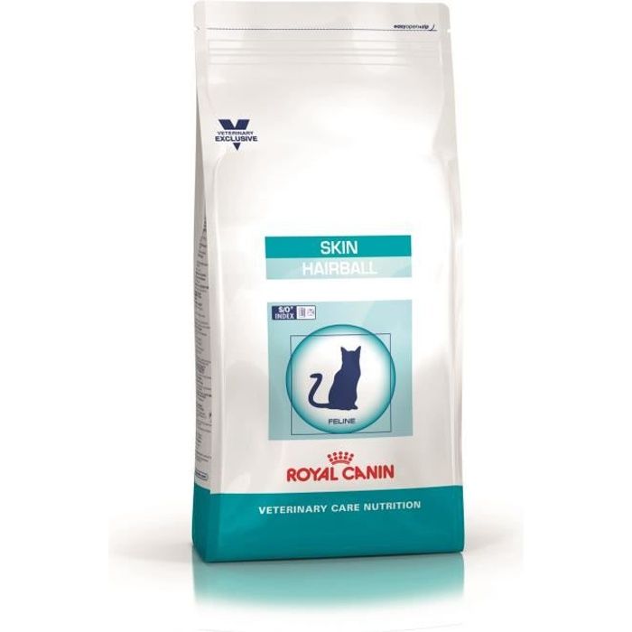Comparer les prix de Croquettes Royal Canin Veterinary Care Skin Hairball pour chats Sac 400 g
