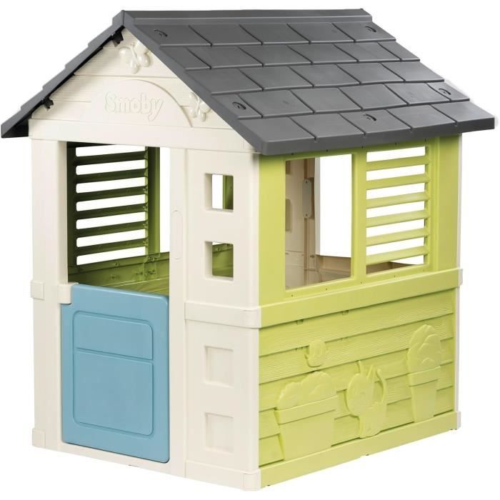 Smoby Life Jolie Maison Design Moderne Portillon Fenêtres avec Persiennes Matière Recyclée Dès