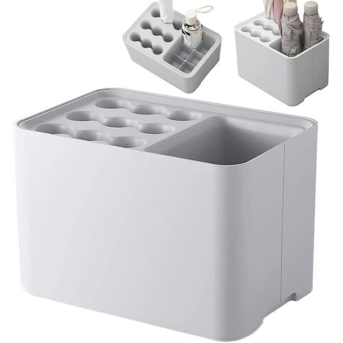 Porte-parapluie Gris Au Design Vintage, Grande Capacité, Antidérapant