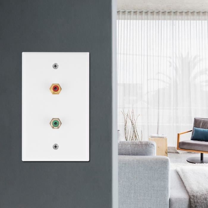 DYNAVOX Plaque Murale Plastique Bornier Simple Pour Haut Parleurs