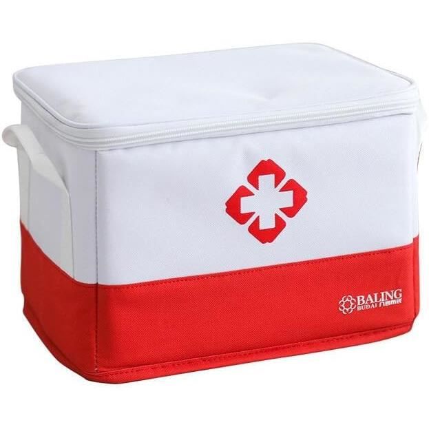 Trousse De Premiers Secours Vide - Mini Sac Médicament En Tissu Oxford Imperméable - Multi-poches - Pour Maison, Sport, Voyage - 6
