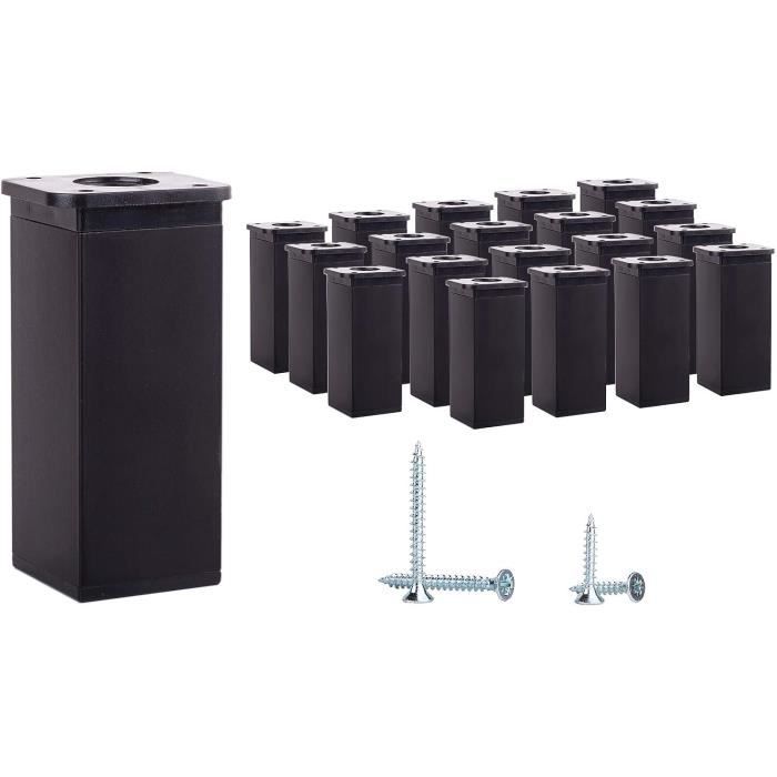 Lot De 20 Pieds De Meuble Réglables En Hauteur – En Plastique – Pour Niveler Et Stabiliser