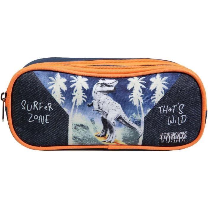 Trousse Scolaire 2 Compartiments Sonic Prime Bleue Rouge - 22.5x8x10cm - Produit Original Espagne
