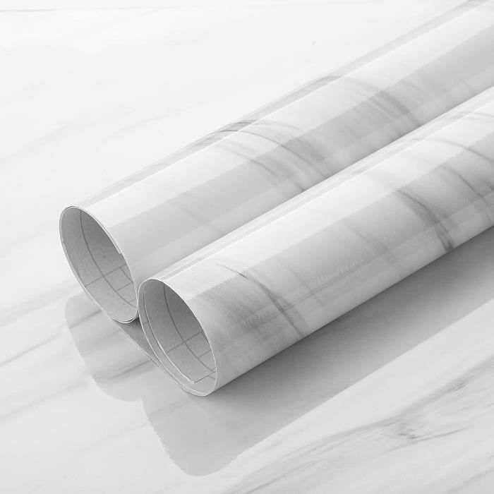 Papier peint,6-40cmx100cm--Papier peint en marbre autocollant adhésif pour meubles vinyles