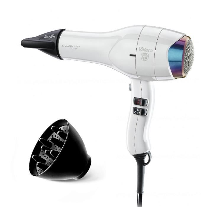 Sèche-cheveux - VALERA - EP2030eQRCD - 1600 W - Ioniseur dair - Blanc