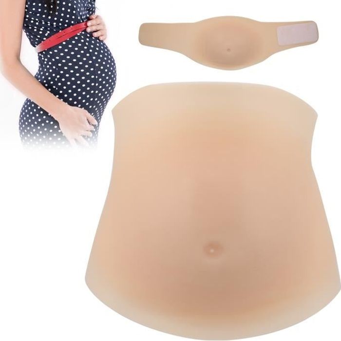 Faux Ventre de Grossesse, Couleur de Peau réaliste Silicone Faux Ventre  Artificiel, Anti-Shake Faux Ventre de Femme Enceinte pour Accessoires de