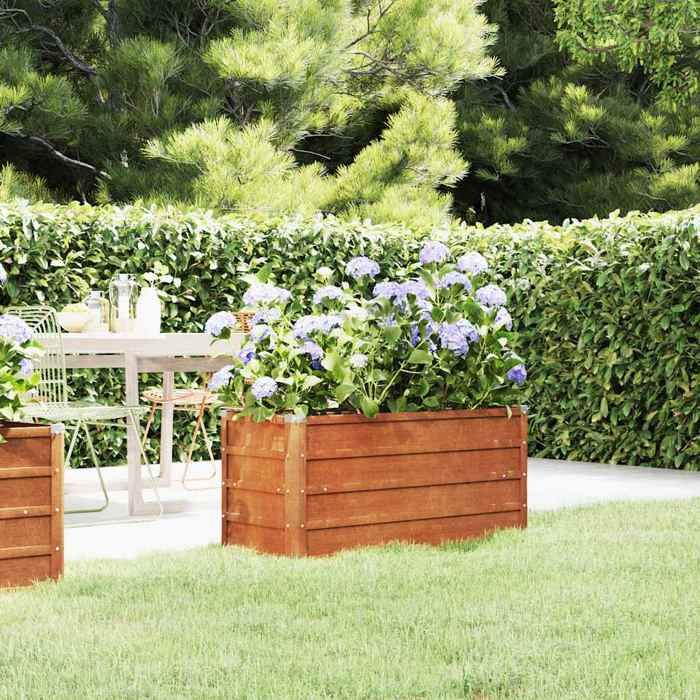 vidaXL Lit surélevé jardin Rouillé Acier corten