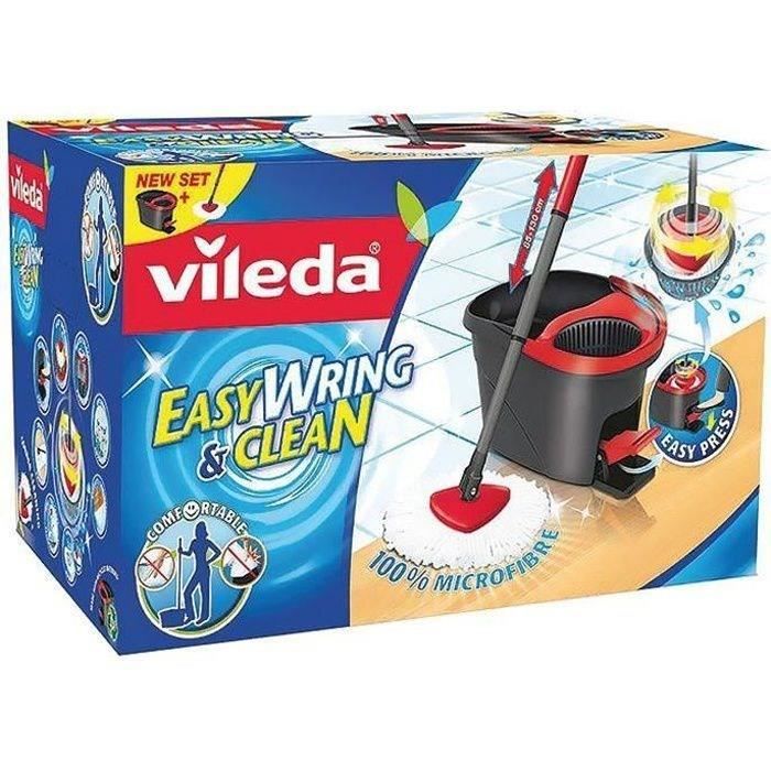 VILEDA Set Easywring clean balai + seau à essorage rotatif