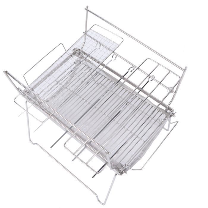 Gril De Camp Pliable Pour Feu De Camp – Barbecue Extérieur – Cuisson Flamme Nue – Neuf