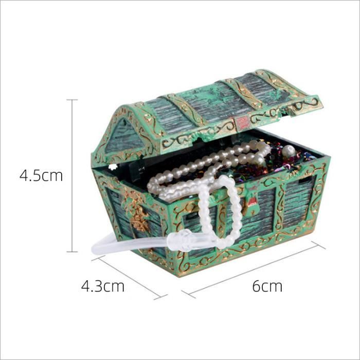 Décorations d'aquarium - Chasseur de trésor - Naufrage - Coffre au trésor - Résine + Plastique