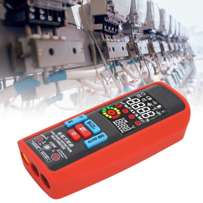 Multimètre Numérique Avec Pince Ampèremétrique – Mesures Auto, AC/DC, Tension, Résistance, Capacité – LCD Rétroéclairé