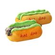 Lit-Coussin-Canapé-Maison-Panier Chaud en Forme de Hot-dog pour Animaux de Compagnie Chien Chat Chiot Domestiques Noel - 72*62*23cm-1