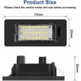 2PCS LED Éclairage Plaque D'immatriculation Auto Ampoules Super Brillant 6000K Xénon Blanc 24SMD, pour BMW E82/E88/E90/E92/E93/E39-1