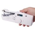 Mini machine à coudre électrique portative portable multifonction blanche (sans batterie)-1