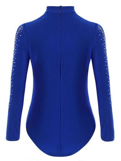 Zdhoor Justaucorps Gymnastique Garçon Enfant Strass Manche Longue