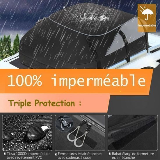 425L Sac de Toit Voiture pour Voyage PVC Coffre De Toit Imperméable Pliable, sac