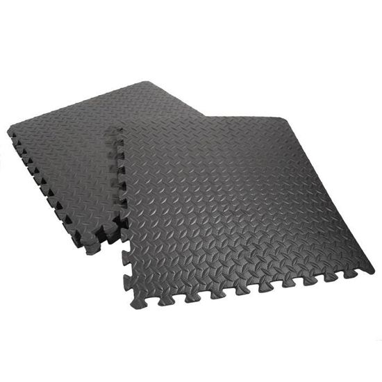 Tapis de sol en mousse Willonin - Lot de 16 Tapis Puzzle de Fitness 1.44 M²  - Noir - 30x30cm - Cdiscount Sport