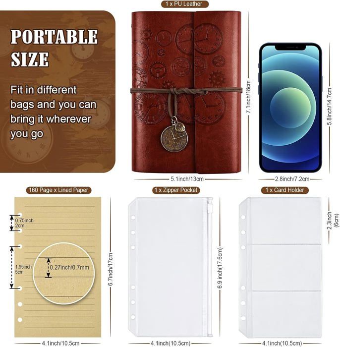 Moonster Carnet Cuir - Journal Intime Adulte avec Cœur en Relief Cahier