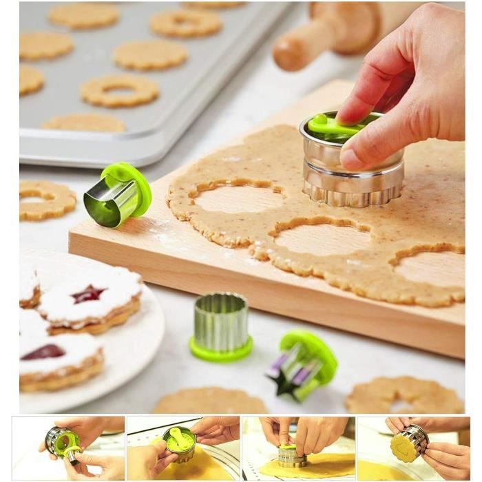 Moules à biscuits en acier inoxydable - Emporte-pièce rond Outils de  cuisson pour biscuits Ensemble de moules à biscuits - Style 3 - Cdiscount  Maison