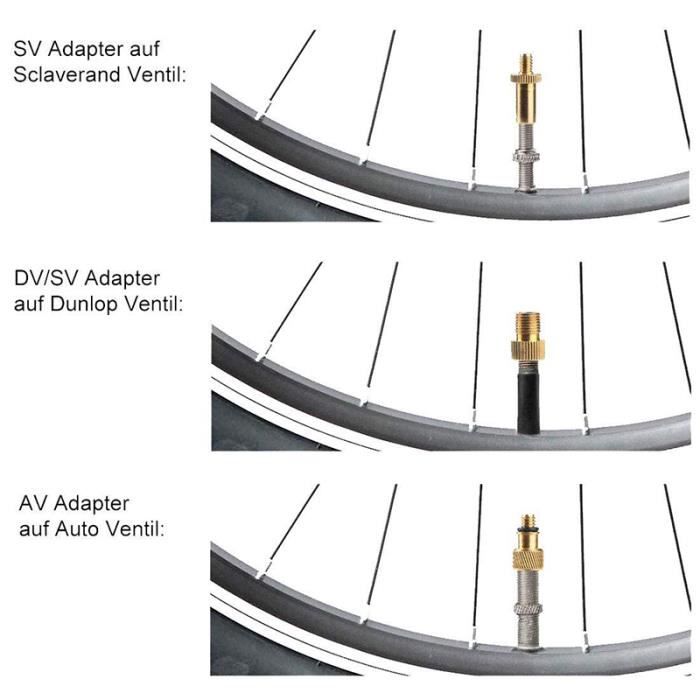 Kit 40 Pièces Embouts Pompe Vélo - Adaptateurs Valves DV AV SV Avec Boîte De Rangement