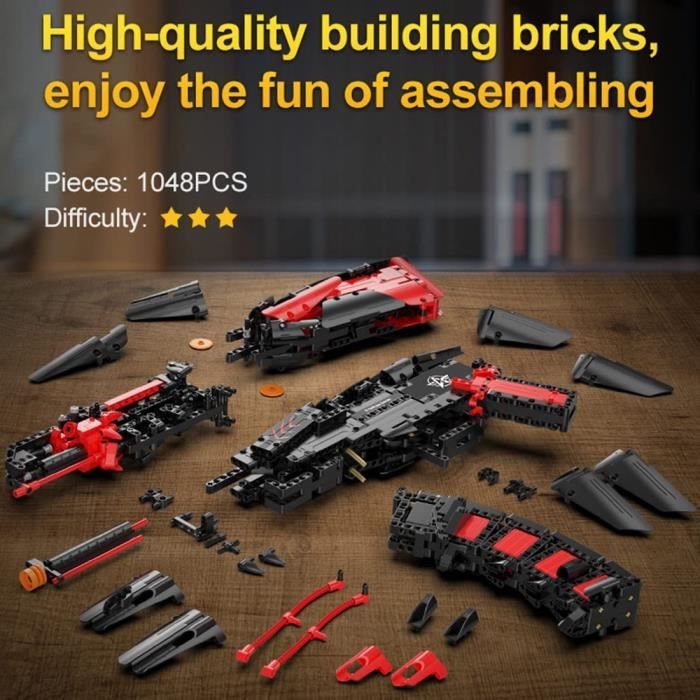 Yayun 333 pièces Simulation Arme Blocs de Construction Set Blaster Pistolet  Compatible avec Lego