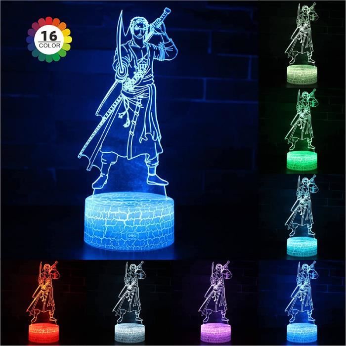 Comiwe - Veilleuse LED 3D Gymnastique Yoga - 16 Couleurs Changeantes - Télécommande Et Tactile - Cadeau Enfant