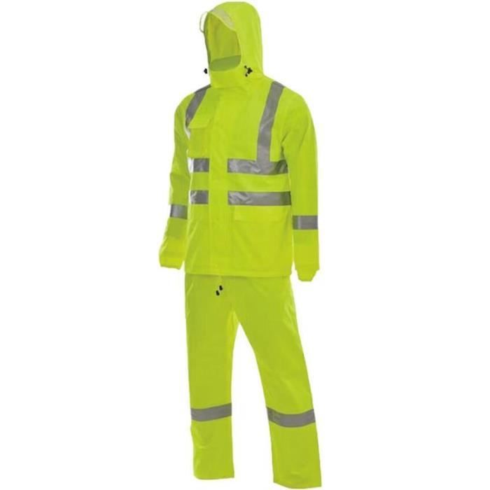 Combinaison de pluie pour cyclisme, 1 ensemble, équipement de protection  respirant, imperméable, pantalon réfléchissant, vêtements de