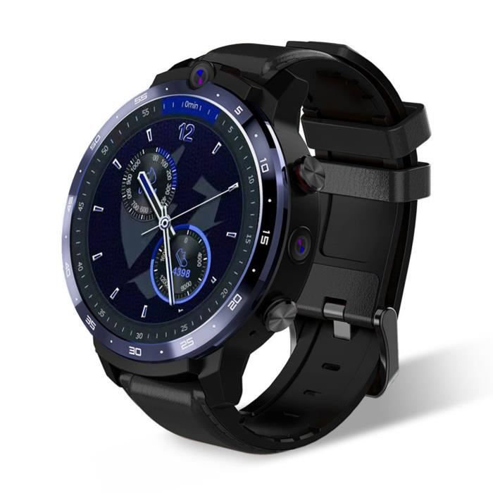 LEMFO LEM12 Pro 4G Montre intelligente etanche 4Go 64Go Android 10.0 5MP 8MP Double camera GPS pour Android iOS Noir power bank Cdiscount Telephonie