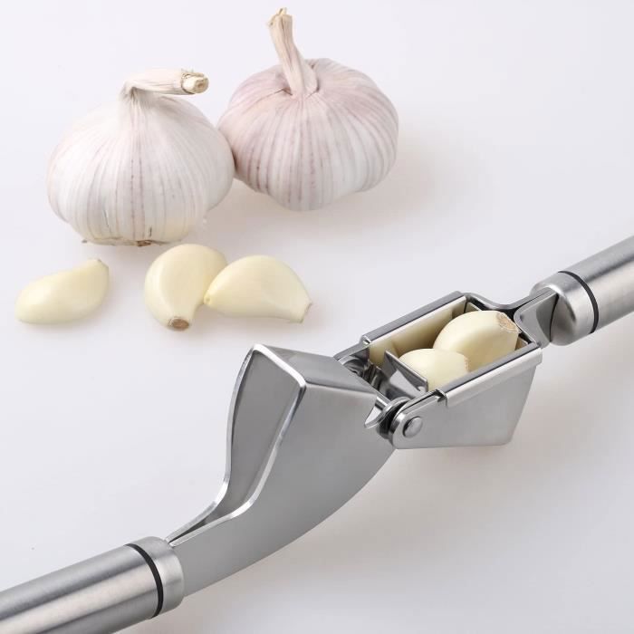 Deiss Pro Garlic Press And Silicone Garlic Peeler Set - Stainless