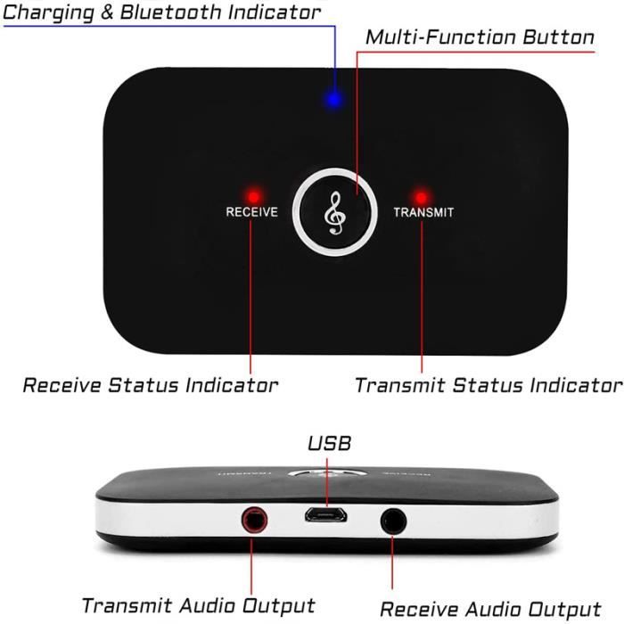 YMOO Récepteur Bluetooth 5.2 HiFi,Adaptateur Bluetooth Aptx à Faible  Latence-LDAC,3,5 mm AUX-RCA Output, Boitier Bluetooth avec 124 - Cdiscount  Informatique