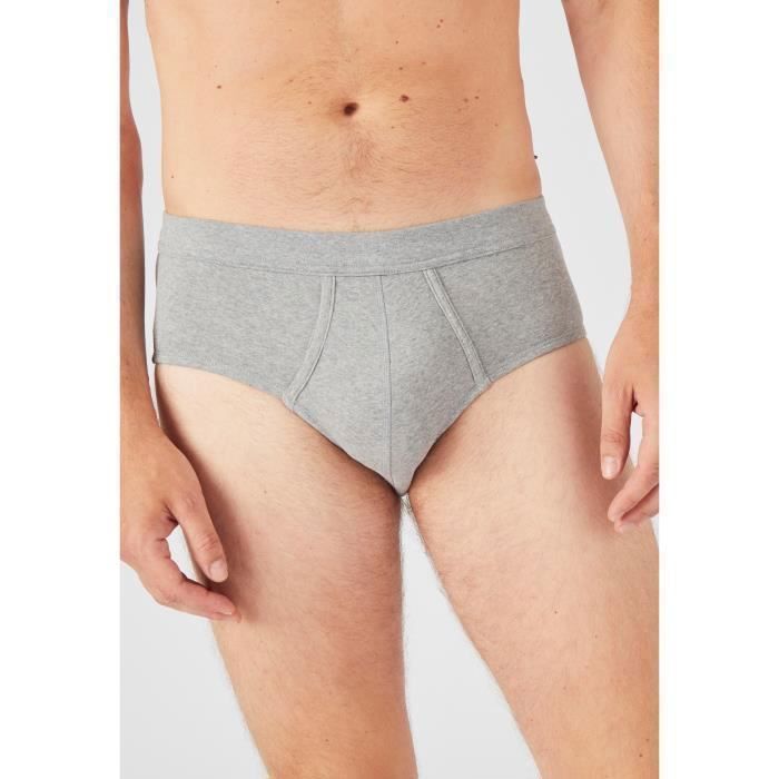 Slip Damart Lot de 3 slips ouverts homme Gris Chine Clair Gris chine clair Cdiscount Pret a Porter