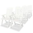 Qualité luxe© | Mobilier à dîner de jardin & Ensemble de 1 table avec 6 chaises & Plastique Blanc |872227-2