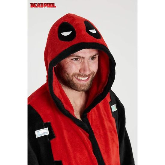 Deadpool Robe De Chambre Homme Peignoir En Polaire Avec