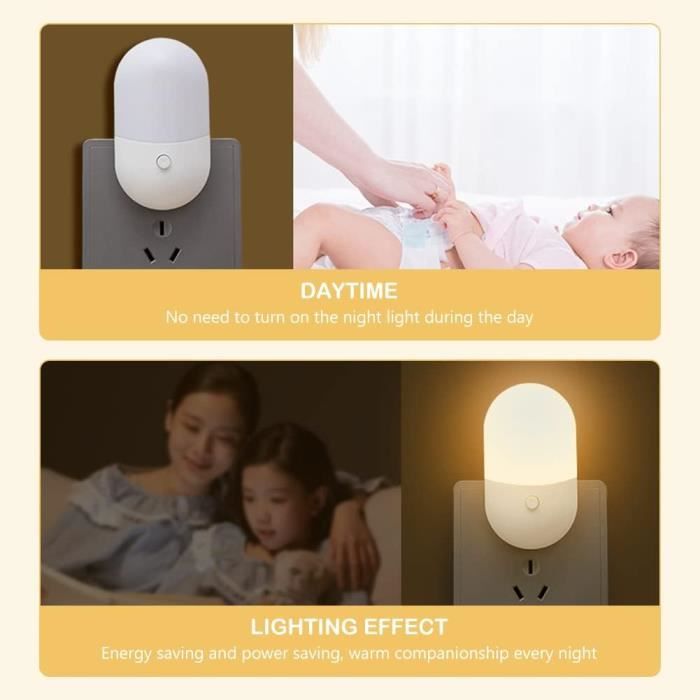 Veilleuse Enfant LED, Veilleuse Prise Electrique Dimmable Plug