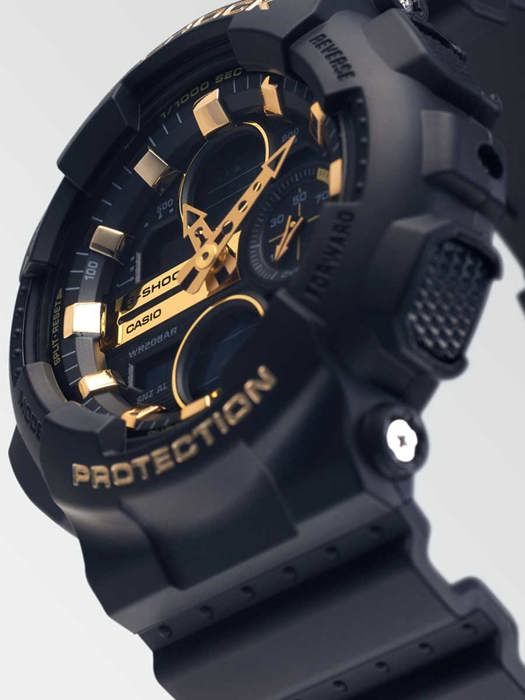 Montre g shock noir et or online