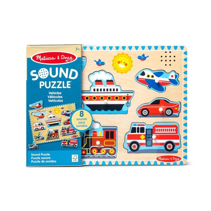 Melissa Doug Puzzle sonore vehicules Cdiscount Jeux Jouets