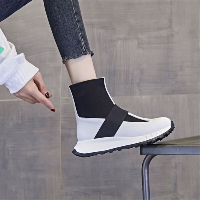 Bottines Femme Bottines PU Haute Qualit Talon 4CM Taille 35