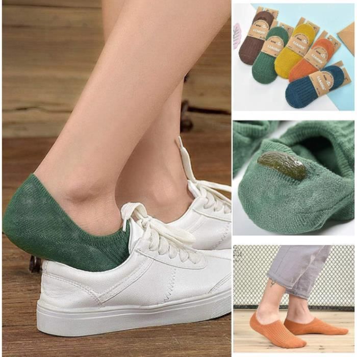 6 Paires Chaussettes Invisibles Hommes et Femmes Socquettes