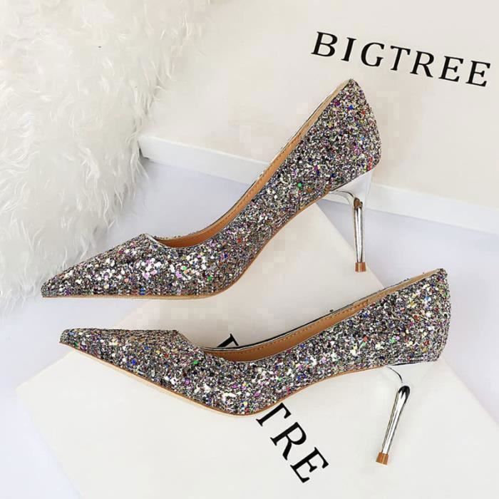 Escarpins paillettes discount multicolores