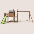 SOULET - Aire de jeux pour enfant maisonnette avec portique et corde à  grimper - COTTAGE HAPPY sans optionEn Bois -Pour Particulier-3
