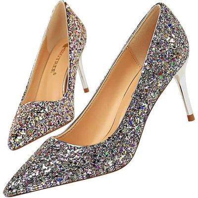 Escarpins paillettes multicolores outlet