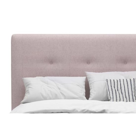 Dodi Lit Adulte Scandinave Tissu Rose Poudre Tete De Lit Inclus L 140 X L 190 Cm Achat Vente Structure De Lit Dodi Lit 140x190 Malmo Rose Po Bois Hetre Massif Cdiscount